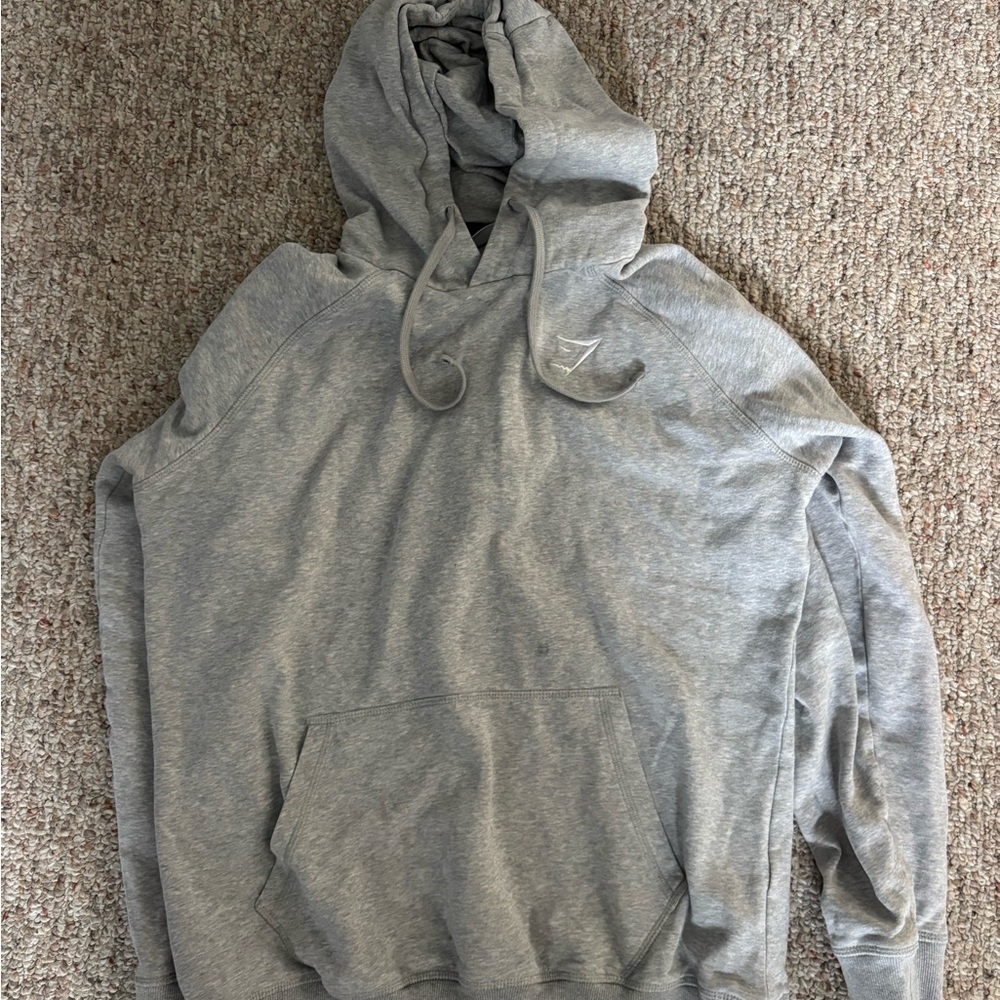 Gymshark Men's Light Gray Pullover Hoodie